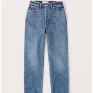 Abercrombie high rise dad jean curve love